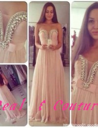 Real Sample Vestidos De Renda Custom Made Pink With Crystal Prom Dresses Women Evening Dresses Chiffon VC170