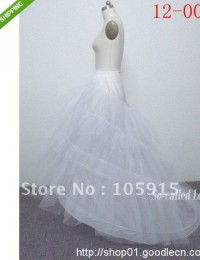 Custom Made White 1-Hoop A-line Crinoline Petticoat Accessories Bridal Underskirt HL-326