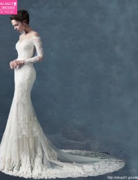 Luxury Beading Mermaid Wedding Dresses Long Sleeve Lace Wedding Gowns Vestido De Noiva 2016 Sereia Robe De Mariage FMF-10A