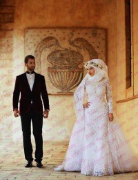 Robe De Mariage Lace Long Sleeve Vintage Wedding Dress 2015 Hot Sale Sweetangel Vestidos De Noiva Casamento Aramex BS-67