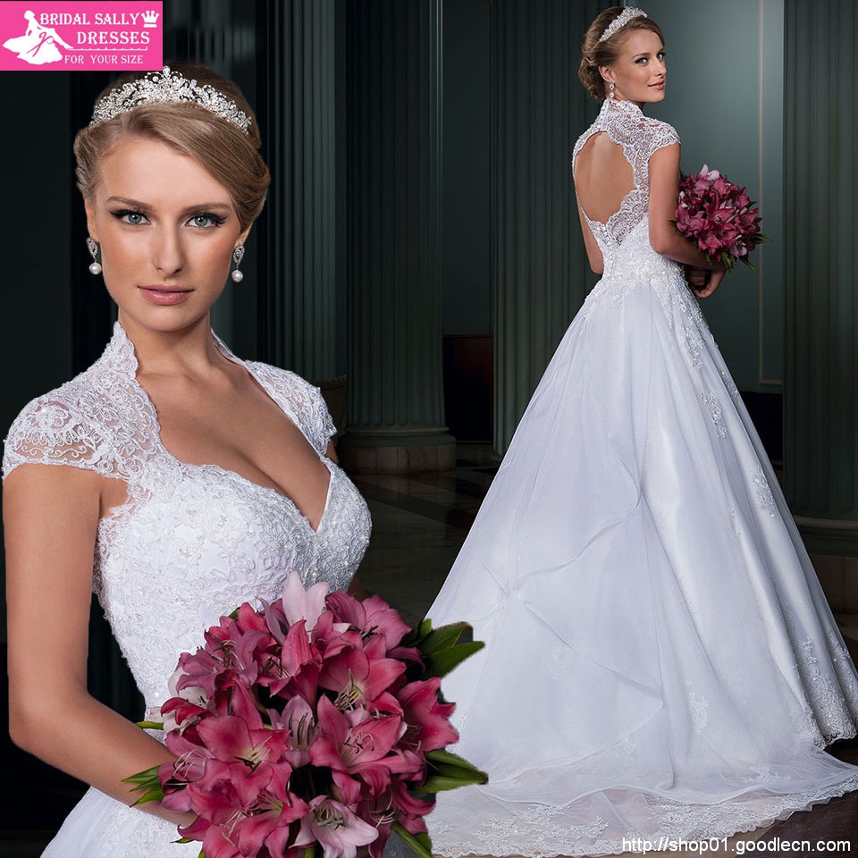 Vestido De Noiva 2015 Vestido De Casamento Vestido De Festa Longo Robe De Mariage Mariee Wedding Gowns Lace Wedding Dress A-214