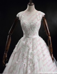 Lace Wedding Dress See Through A-Line Robe De Mariage Vintage China Wedding Dress Real Custom Made Bride Dresses 2015 BW-03