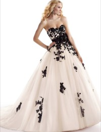 Custom Made Fashionable Ivory Flutty Removable-Flower-Sash Black Lace Wedding Dress Free Shipping  Bride Wedding Ball Gowns JK02