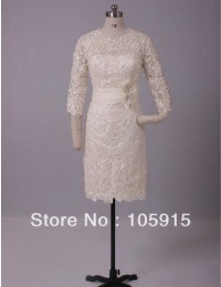 Porcelain Modest Three Quarter Sleeves Ivory Lace Mother of the Bride Dress Women's Wedding Pant Suits Satin SV08