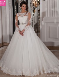 See Through Sexy Long Sleeve Lace Wedding Dress Vestido De Noiva Casamento Robe De Mariage 2015 Romantic Wedding Dresses MM02