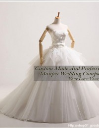 Elaborate Real Photos Custom Made White Lace Up Wedding Dresses Ball Gowns With Lace Bridal Gowns Free Shipping MH271