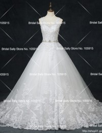 New Design A-Line Lace Wedding Dresses 2016 V-Neck Beaded Sash Backless Sexy Vintage Wedding Gowns China Online Shop W12245