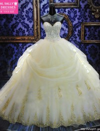 2015 Royal Puffy White Sweetheart Bandage Long Chapel Train Lace Bridal Wedding Dresses with Crystal WD-29