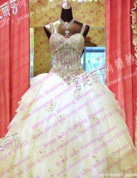Wedding Dress 2015 Nectarean Slarkling Lace Up Vintage Wedding Dresses Long Train Wedding Gowns Robe De Mariee W5877L